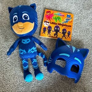 ⭐️ PJ Mask Cat boy plush toy, cat boy mask & PJ Mask book